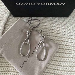 David Yurman Sterling Silver Pendant Earrings 