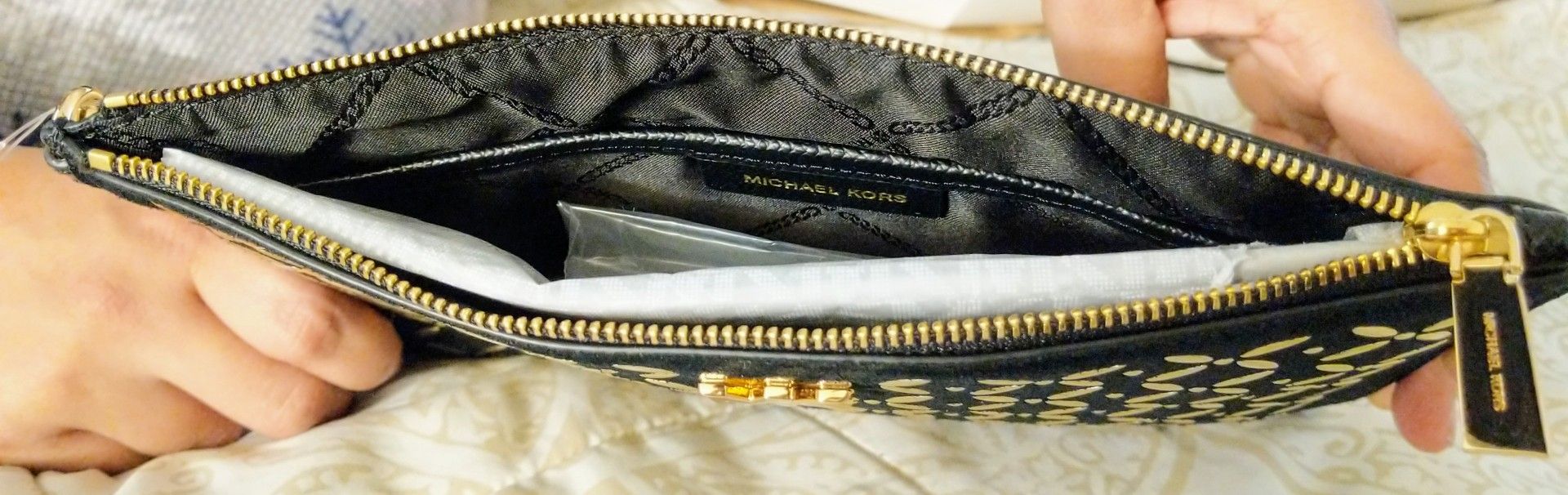 Michael Kors Leather Zip Pouch (New)
