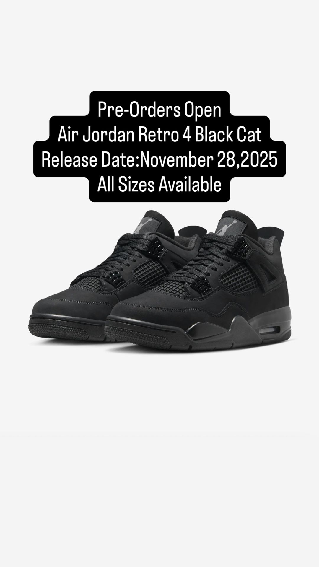 Air Jordan Retro 4 Black Cat