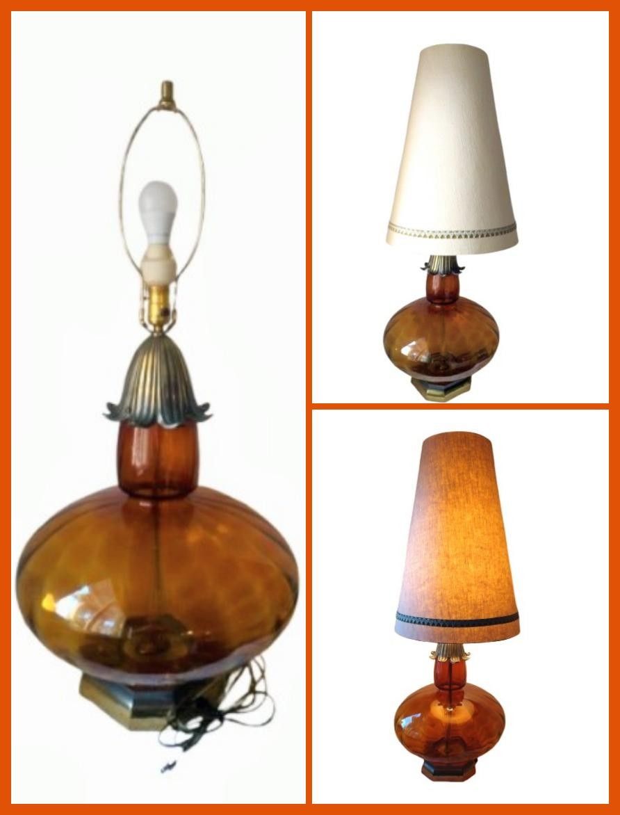 Vintage Mid-Century Hollywood Regency Table Lamp w/Shade
