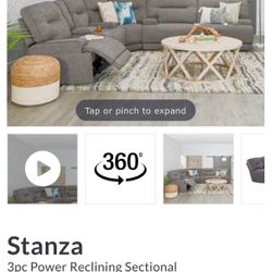 Power Reclining sectional 3 Pcs 