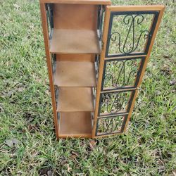 Wood Display Stand W/ Iron Design - OBO
