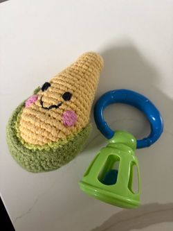 Baby Rattle and Crochet Corn Toy Set