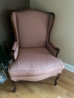French Provincial Wingback Accent Chair