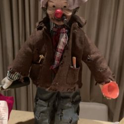 Vintage Emmett Kelly Junior porcelain hobo clown dolls mint condition