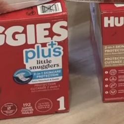 Huggies size 1 192 Ct 2 Boxes