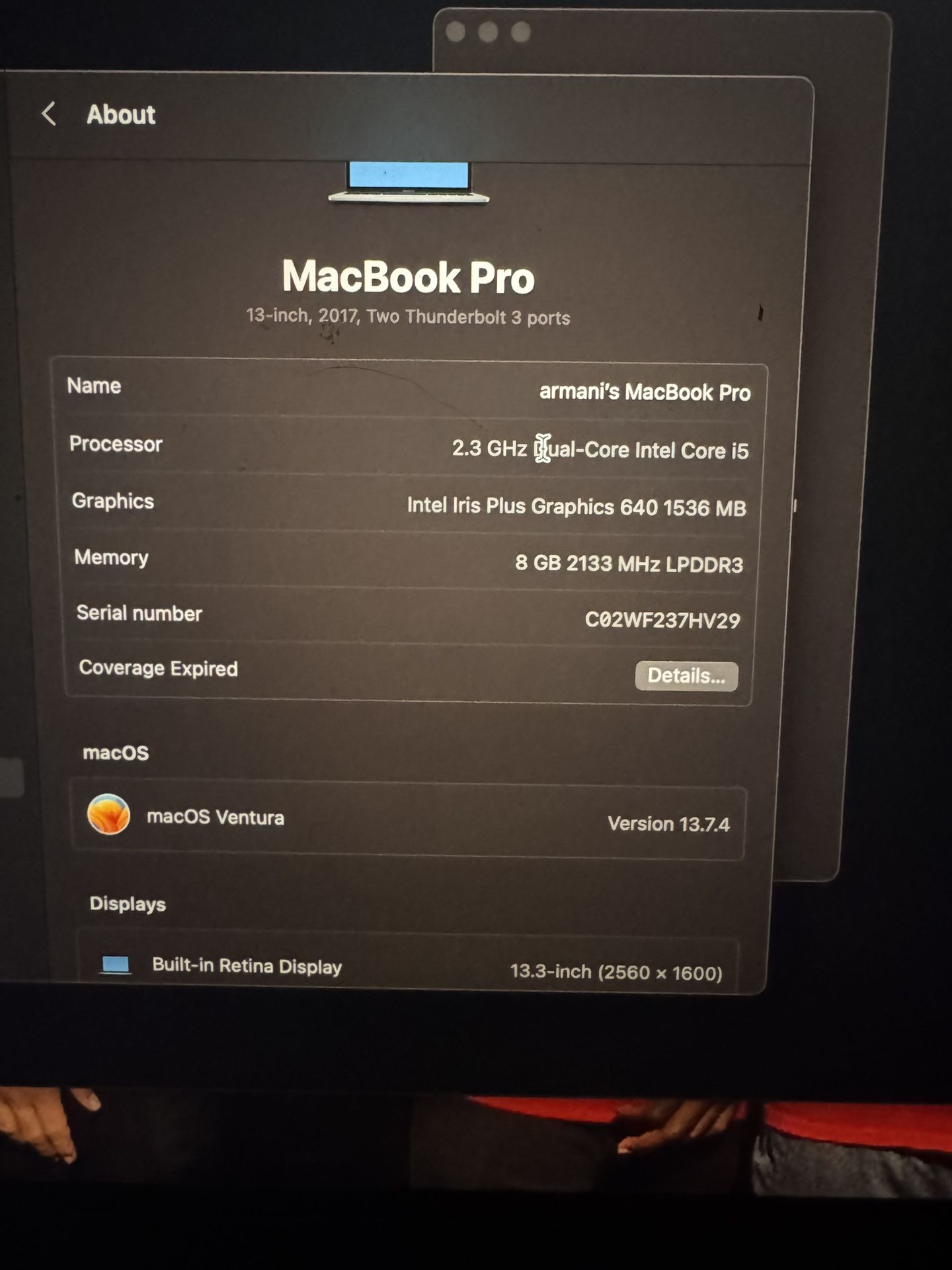 Apple - MacBook Pro 13.” - Intel Core i5 2.3GHz with 8GB Memory - 256GB SSD (2017) - Space Gray 