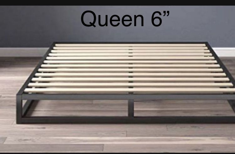 ZINUS Joseph Queen Size 6” Metal Platforma Bed Frame / Wood Slat Support 
