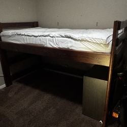 Twin lift bed & Like new pillow top Mattress