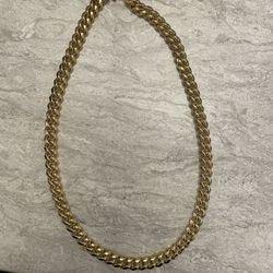 24K Gold Plated Cuban Chain Necklace 