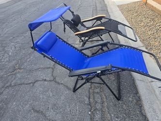 Blue zero gravity chair canopy shade