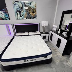 Brand New Bedroom Set with Mattress / Juego de Cuarto Nuevo a Estrenar con Colchon … Fast 🚚