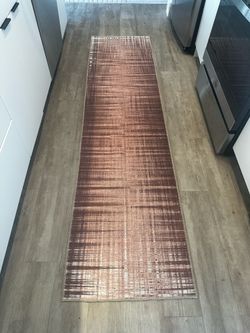 Linen Cross Washable Runner Rug