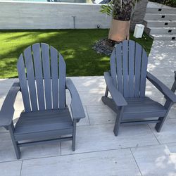 2 Cabo Gray Adirondack Chairs