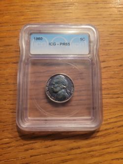 1960 Jefferson Nickel ICG PR65