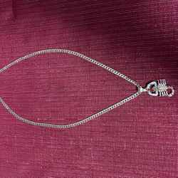 14k gold plated cuban with scorpion charm