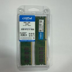 Crucial DDR4 UDIMM 32GB (2x16GB) RAM DDR4 3200MHz CT16G4DFRA32A.C16FR