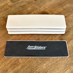 SuperSliders 2.5” x 9” Rectangle Furniture Sliders for Carpet or Concrete, Set of 4