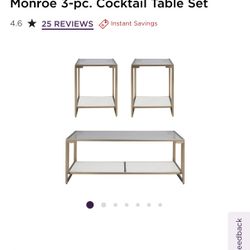 Glass Coffee And End Tables 