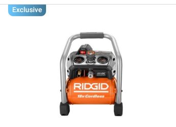 RIDGID 18-Volt Lithium-Ion Cordless Brushless 1 Gal. Air Compressor