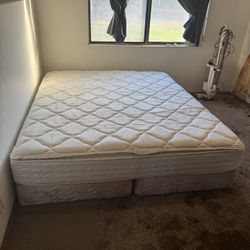 Nice King Bed And Box springs With Frame 