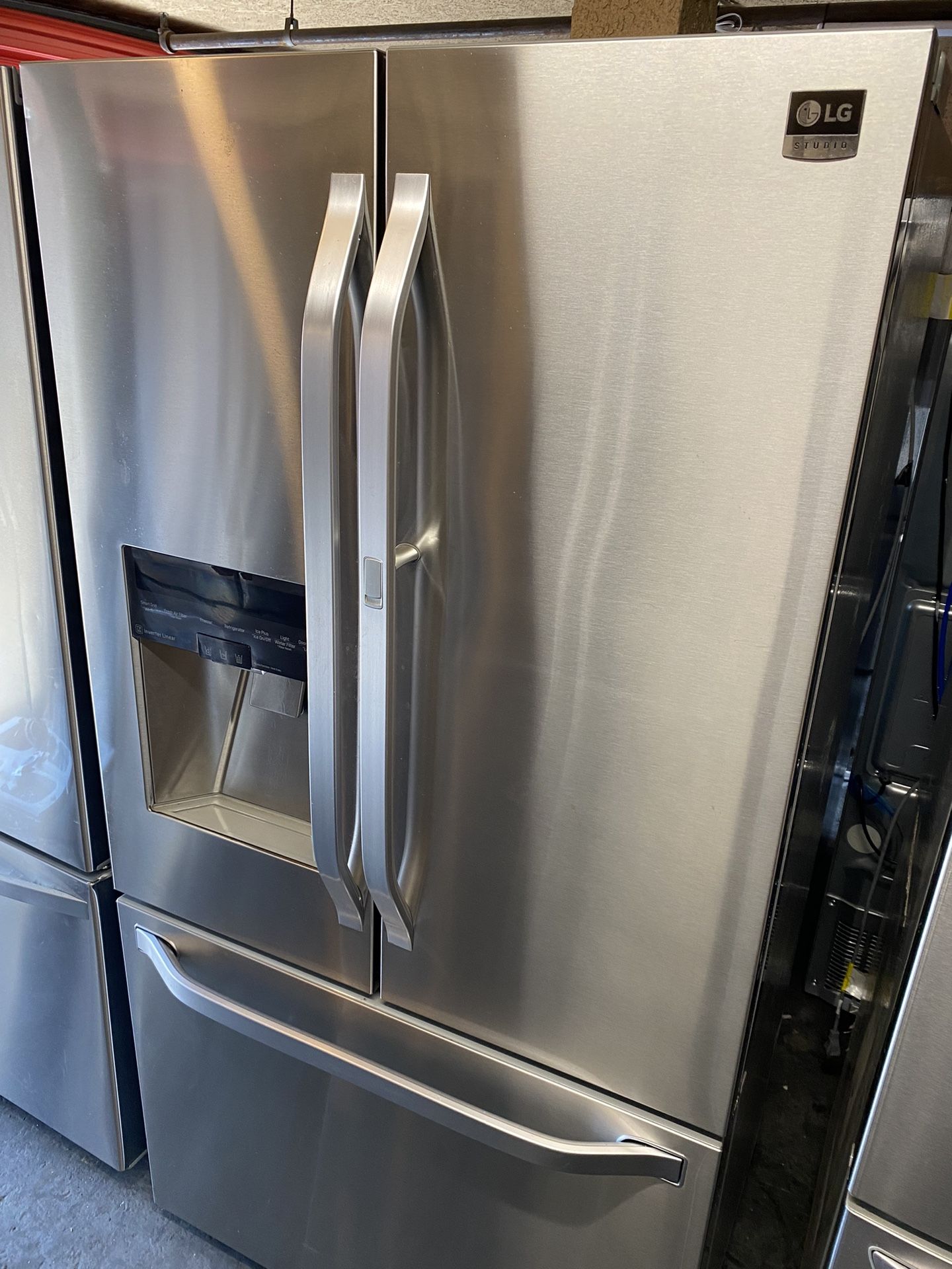 Lg Studio French Doors Show Case Stainless Steel Refrigerator