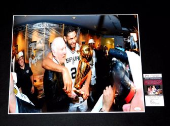 SPURS GREGG POPOVICH SIGNED 16X20 POSTERS W/ JSA COA!!