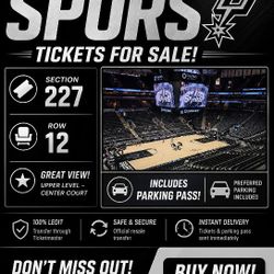 San Antonio Spurs Single Tickets For Sale