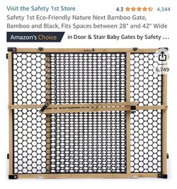Safety 1st Bamboo Doorway Gate TSafety 1st Bamboo Doorway