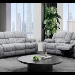 Comfy Reclining Sofa And Loveseat Couch Set 