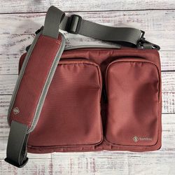 Tomtoc 360° Protective Laptop Shoulder Bag Maroon