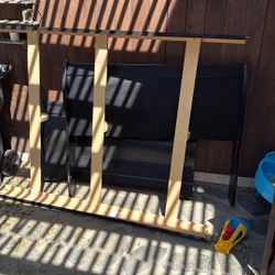 Full Size Black Wood Bed Frame