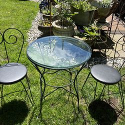Glass Table And Chairs Set 