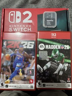 Nintendo Switch 2 With Madden 26, NBA 2k26,  256GB Express Sd Card And Carry Case 