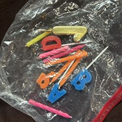 FREE: Assorted Birthday Candles – Mixed Letters & Colors