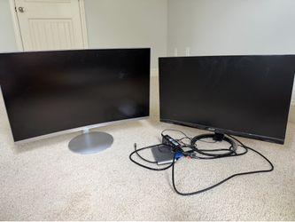 Samsung (Curved), Acer Monitor
