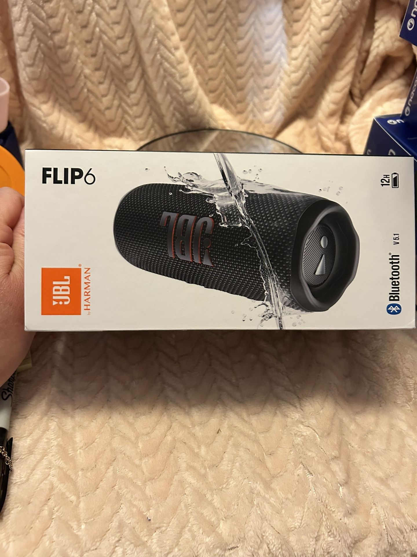 New/Sealed - JBL Flip 6 Portable Waterproof Bluetooth Speaker, Blue