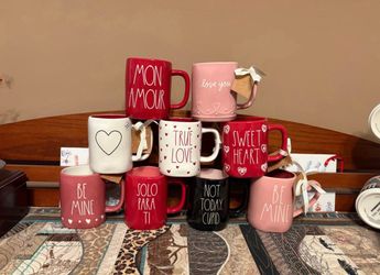 Rae Dunn Valentine Mugs, 3 PICS