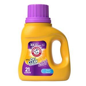 Arm & Hammer Plus Oxi Clean Liquid Laundry Detergent, Fresh Burst Scent, 21 Loads, 27.5 oz