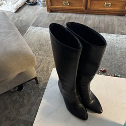 A New Day Black Tall Heeled Boots – Size 6.5 – Like New
