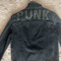 zadig & voltaire PUNK black denim jacket WORTH 398