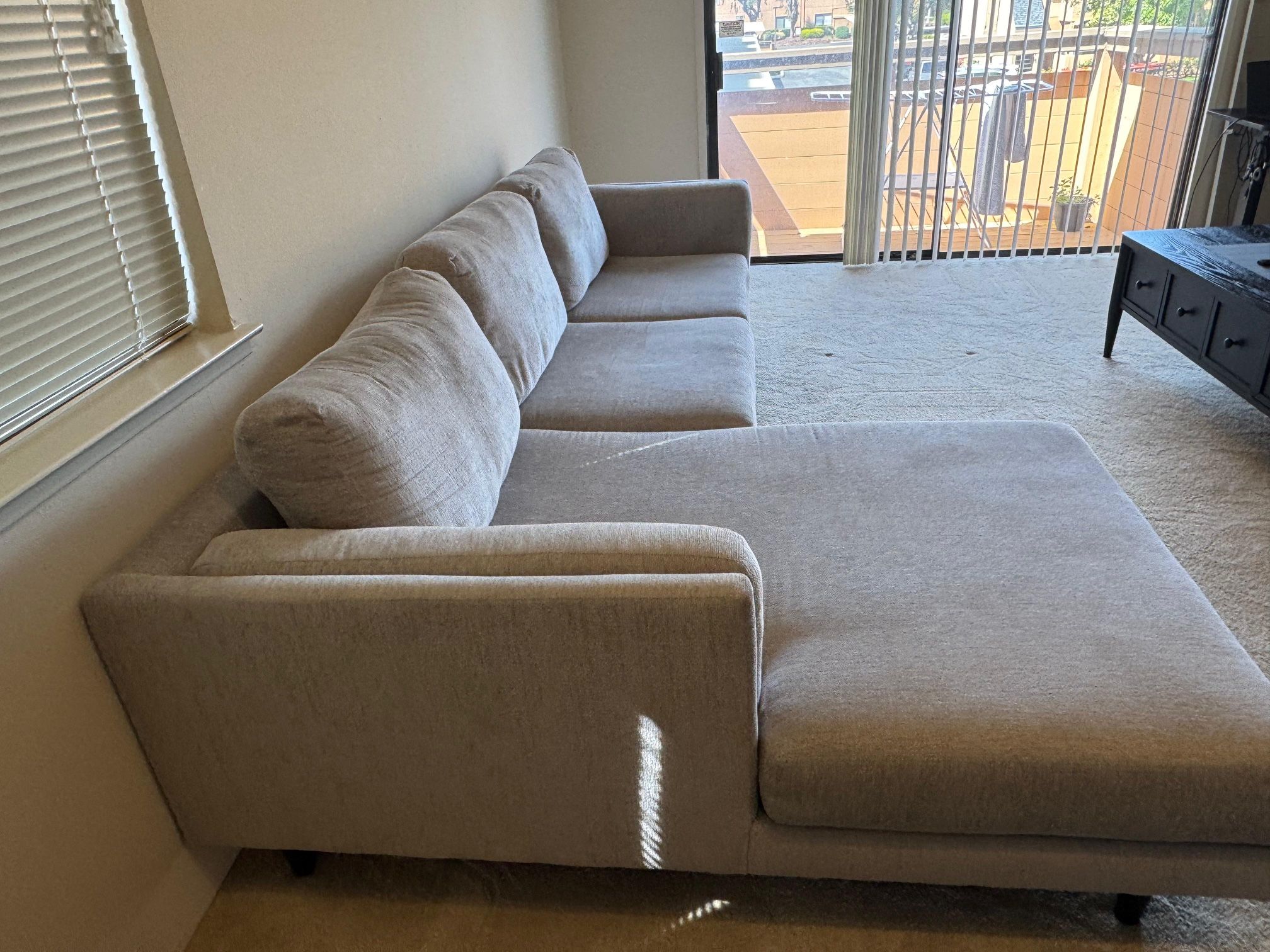 Aries Grey Fabric 3 sectional Sofa
