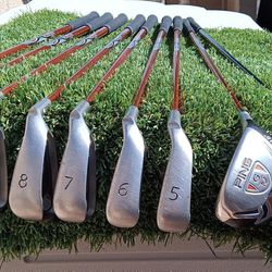  Ping G10 golf clubs, regular graphite, white dot.  
9* driver, 18*hybrid, irons 5-W, SW. 
New mid size grips. Golf Pride  360  Tour Velvet 
 Mallet s