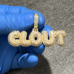 14K GOLD FILLED VVS CZ CLOUT PENDANT 