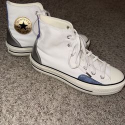Converse All Star Lift Platform Chrome White/Silver/Gold