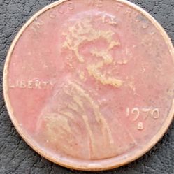 Rare Red 1970 S Penny 