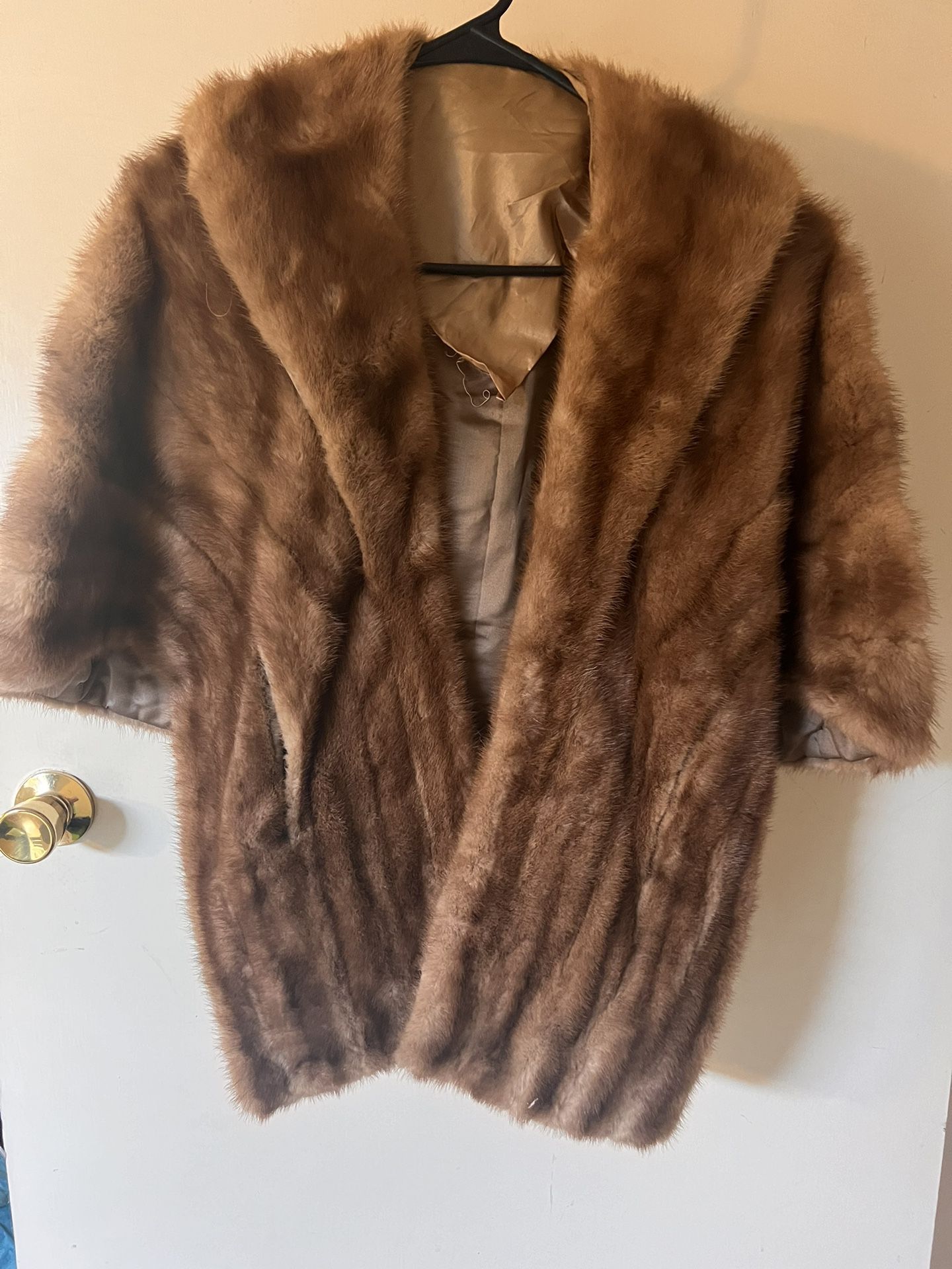 Vintage Mink Fur Size M/L Stole Shawl Cape (flaws)