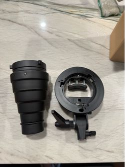 Neewer S-Type Speedlite Bracket & Metal Snoot Kit w/ Honeycomb Grid Filters