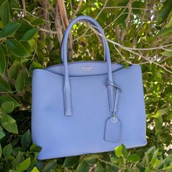 Kate Spade Margaux Large Satchel Purse Horizon Blue Admiral Excellent Condition