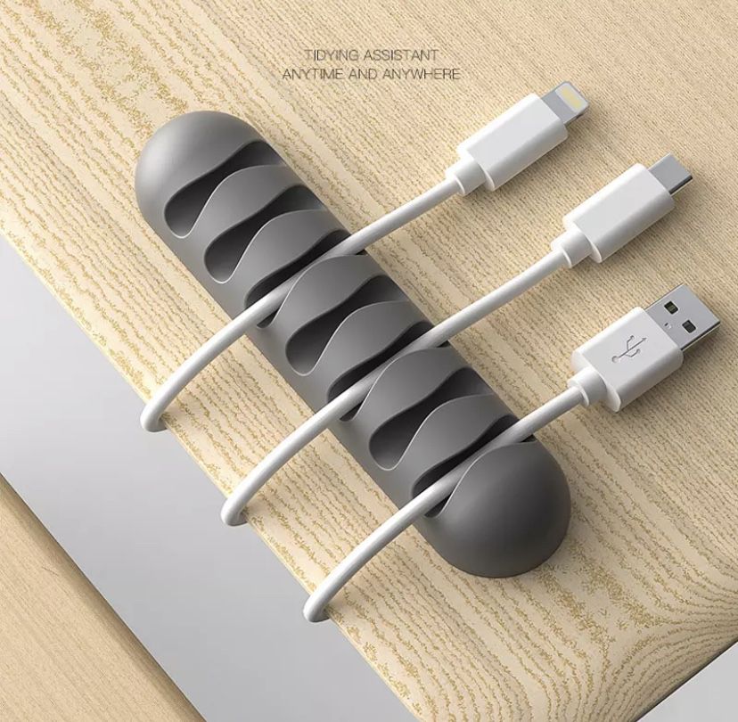 Smart Cable Winder Flexible Silicone Cord Management Cable Holder Clips for USB Cable Mouse Headphone Earphone Network Cable